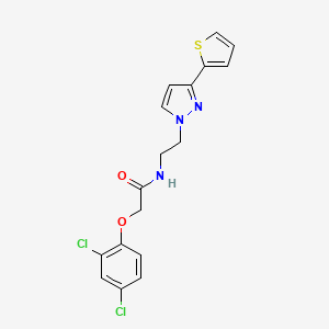 2-(2,4-dichlorophenoxy)-N-(2-(3-(thiophen-2-yl)-1H-pyrazol-1-yl)ethyl)acetamide