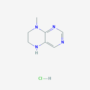 molecular formula C7H11ClN4 B2765591 8-Methyl-6,7-dihydro-5H-pteridine;hydrochloride CAS No. 2243508-44-1