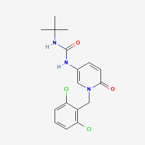 molecular formula C17H19Cl2N3O2 B2765601 N-(tert-butyl)-N'-[1-(2,6-dichlorobenzyl)-6-oxo-1,6-dihydro-3-pyridinyl]urea CAS No. 338784-99-9