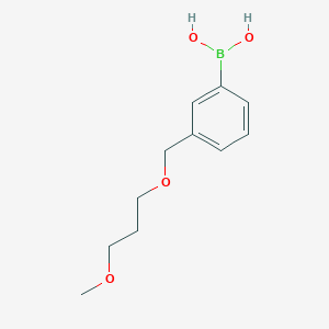molecular formula C11H17BO4 B2765606 3-[(3-Methoxypropoxy)methyl]phenylboronic acid CAS No. 1332648-67-5