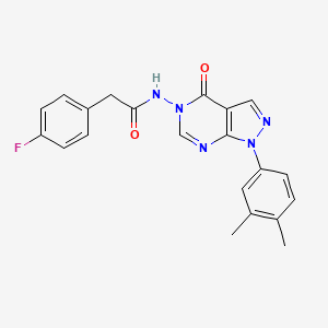 N-(1-(3,4-dimethylphenyl)-4-oxo-1H-pyrazolo[3,4-d]pyrimidin-5(4H)-yl)-2-(4-fluorophenyl)acetamide