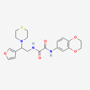 N1-(2,3-dihydrobenzo[b][1,4]dioxin-6-yl)-N2-(2-(furan-3-yl)-2-thiomorpholinoethyl)oxalamide