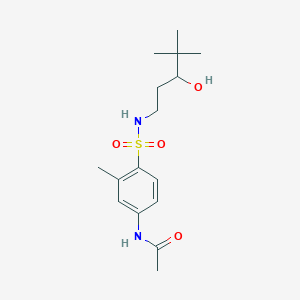N-(4-(N-(3-hydroxy-4,4-dimethylpentyl)sulfamoyl)-3-methylphenyl)acetamide