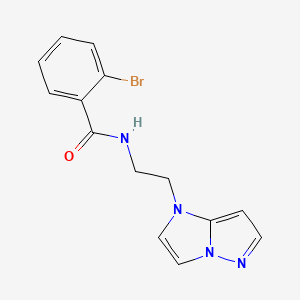 molecular formula C14H13BrN4O B2765623 N-(2-(1H-咪唑并[1,2-b]嘧啶-1-基)乙基)-2-溴苯甲酰胺 CAS No. 1796965-53-1