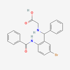 molecular formula C22H19BrN2O3 B2765628 ((2-Benzamido-5-bromophenyl)(phenyl)methyl)glycine CAS No. 313650-48-5