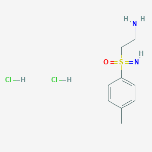 molecular formula C9H16Cl2N2OS B2765631 2-[(4-甲基苯基)磺酰亚胺基]乙胺;二盐酸盐 CAS No. 2418693-26-0