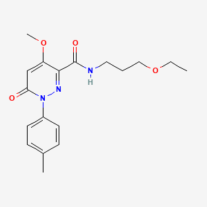 N-(3-ethoxypropyl)-4-methoxy-1-(4-methylphenyl)-6-oxopyridazine-3-carboxamide