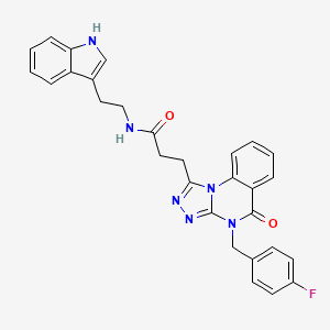 3-[4-(4-fluorobenzyl)-5-oxo-4,5-dihydro[1,2,4]triazolo[4,3-a]quinazolin-1-yl]-N-[2-(1H-indol-3-yl)ethyl]propanamide