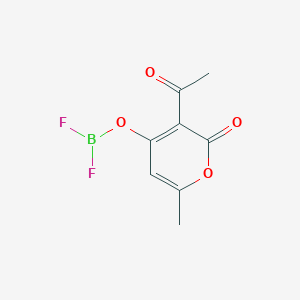 molecular formula C8H7BF2O4 B2765644 3-acetyl-6-methyl-2-oxo-2H-pyran-4-yl difluoridoborate CAS No. 67977-10-0