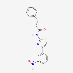 N-[4-(3-nitrophenyl)-1,3-thiazol-2-yl]-3-phenylpropanamide