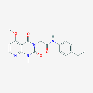 molecular formula C19H20N4O4 B2765646 N-(4-ethylphenyl)-2-(5-methoxy-1-methyl-2,4-dioxo-1,2-dihydropyrido[2,3-d]pyrimidin-3(4H)-yl)acetamide CAS No. 941984-26-5