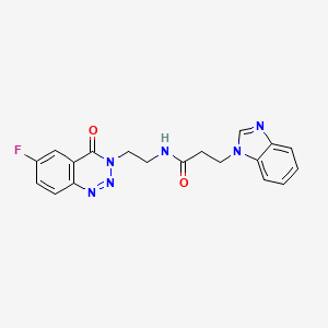 3-(1H-benzo[d]imidazol-1-yl)-N-(2-(6-fluoro-4-oxobenzo[d][1,2,3]triazin-3(4H)-yl)ethyl)propanamide
