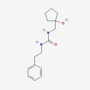 molecular formula C15H22N2O2 B2765652 1-((1-Hydroxycyclopentyl)methyl)-3-phenethylurea CAS No. 1219911-75-7