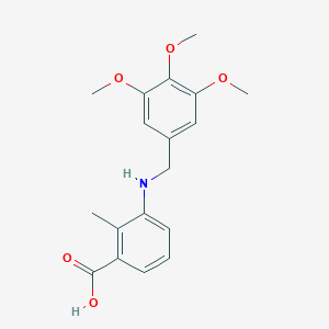 molecular formula C18H21NO5 B276569 2-Methyl-3-[(3,4,5-trimethoxybenzyl)amino]benzoic acid 