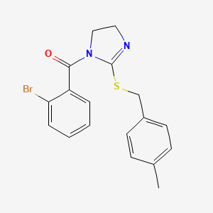 (2-bromophenyl)(2-((4-methylbenzyl)thio)-4,5-dihydro-1H-imidazol-1-yl)methanone