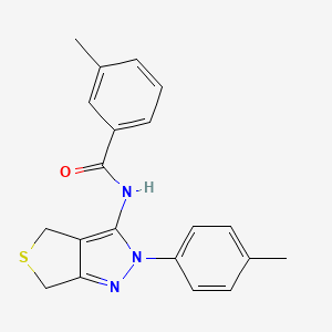 3-methyl-N-(2-(p-tolyl)-4,6-dihydro-2H-thieno[3,4-c]pyrazol-3-yl)benzamide