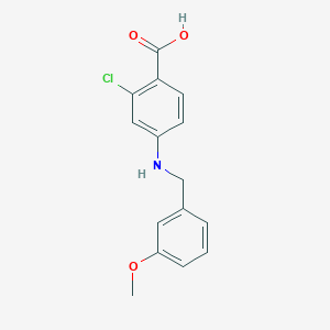 molecular formula C15H14ClNO3 B276571 2-Chloro-4-[(3-methoxybenzyl)amino]benzoic acid 