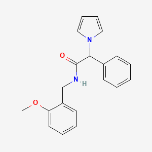 molecular formula C20H20N2O2 B2765716 N-(2-methoxybenzyl)-2-phenyl-2-(1H-pyrrol-1-yl)acetamide CAS No. 1257547-20-8