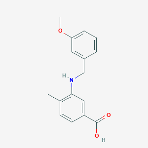 molecular formula C16H17NO3 B276572 3-[(3-Methoxybenzyl)amino]-4-methylbenzoic acid 