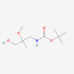 molecular formula C10H21NO4 B2765722 Tert-butyl N-(3-hydroxy-2-methoxy-2-methylpropyl)carbamate CAS No. 2163052-80-8