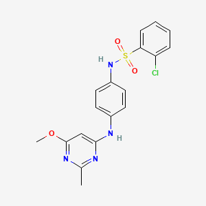 2-chloro-N-(4-((6-methoxy-2-methylpyrimidin-4-yl)amino)phenyl)benzenesulfonamide