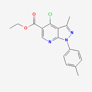 ethyl 4-chloro-3-methyl-1-(4-methylphenyl)-1H-pyrazolo[3,4-b]pyridine-5-carboxylate