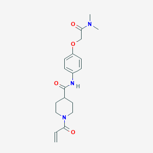 molecular formula C19H25N3O4 B2765737 N-[4-[2-(Dimethylamino)-2-oxoethoxy]phenyl]-1-prop-2-enoylpiperidine-4-carboxamide CAS No. 2361820-76-8