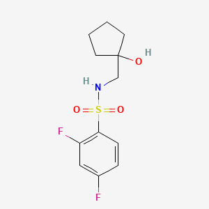 molecular formula C12H15F2NO3S B2765745 2,4-二氟-N-((1-羟基环戊基)甲基)苯磺酰胺 CAS No. 1235089-97-0