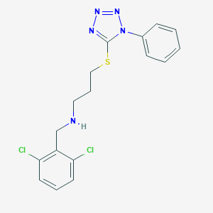 molecular formula C17H17Cl2N5S B276575 N-(2,6-dichlorobenzyl)-N-{3-[(1-phenyl-1H-tetraazol-5-yl)sulfanyl]propyl}amine 