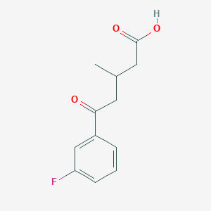 molecular formula C12H13FO3 B2765751 5-(3-Fluorophenyl)-3-methyl-5-oxovaleric acid CAS No. 845781-41-1