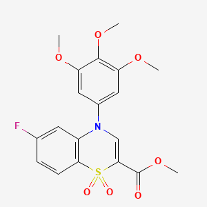 methyl 6-fluoro-4-(3,4,5-trimethoxyphenyl)-4H-1,4-benzothiazine-2-carboxylate 1,1-dioxide