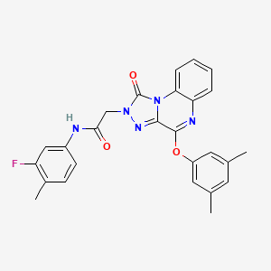 2-(4-(3,5-dimethylphenoxy)-1-oxo-[1,2,4]triazolo[4,3-a]quinoxalin-2(1H)-yl)-N-(3-fluoro-4-methylphenyl)acetamide