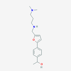 molecular formula C18H26N2O2 B276577 1-{4-[5-({[3-(Dimethylamino)propyl]amino}methyl)furan-2-yl]phenyl}ethanol 