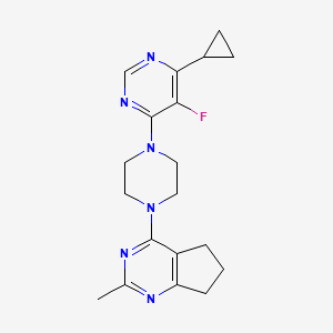 4-[4-(6-Cyclopropyl-5-fluoropyrimidin-4-yl)piperazin-1-yl]-2-methyl-6,7-dihydro-5H-cyclopenta[d]pyrimidine