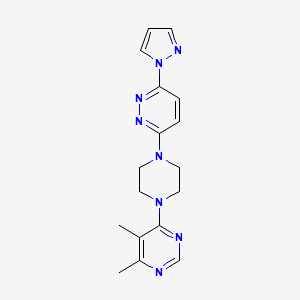 4,5-dimethyl-6-{4-[6-(1H-pyrazol-1-yl)pyridazin-3-yl]piperazin-1-yl}pyrimidine