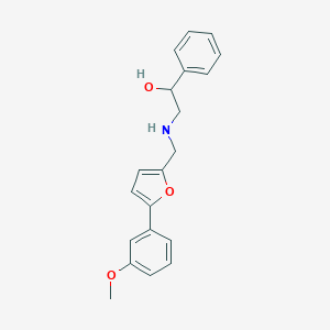 molecular formula C20H21NO3 B276579 2-({[5-(3-Methoxyphenyl)-2-furyl]methyl}amino)-1-phenylethanol 