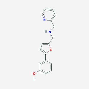 molecular formula C18H18N2O2 B276580 N-{[5-(3-methoxyphenyl)-2-furyl]methyl}-N-(2-pyridinylmethyl)amine 