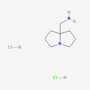 molecular formula C8H18Cl2N2 B2765805 Hexahydro-1h-pyrrolizin-7a-ylmethanamine 2hcl CAS No. 78449-73-7; 80842-67-7