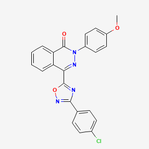 molecular formula C23H15ClN4O3 B2765818 4-[3-(4-氯苯基)-1,2,4-噁二唑-5-基]-2-(4-甲氧基苯基)邻苯骈并-1(2H)-酮 CAS No. 1291838-31-7