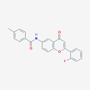 molecular formula C23H16FNO3 B2765819 N-[2-(2-fluorophenyl)-4-oxo-4H-chromen-6-yl]-4-methylbenzamide CAS No. 923211-12-5