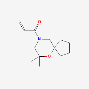 molecular formula C13H21NO2 B2765828 1-(7,7-Dimethyl-6-oxa-9-azaspiro[4.5]decan-9-yl)prop-2-en-1-one CAS No. 2196017-37-3