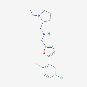 molecular formula C18H22Cl2N2O B276584 1-[5-(2,5-dichlorophenyl)furan-2-yl]-N-[(1-ethylpyrrolidin-2-yl)methyl]methanamine 