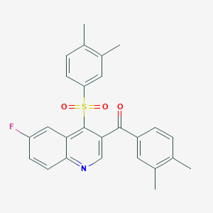(3,4-Dimethylphenyl)(4-((3,4-dimethylphenyl)sulfonyl)-6-fluoroquinolin-3-yl)methanone
