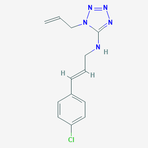 molecular formula C13H14ClN5 B276585 N-(1-allyl-1H-tetraazol-5-yl)-N-(4-chlorocinnamyl)amine 