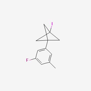 molecular formula C12H12FI B2765852 1-(3-Fluoro-5-methylphenyl)-3-iodobicyclo[1.1.1]pentane CAS No. 2287340-81-0