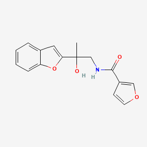 molecular formula C16H15NO4 B2765857 N-(2-(benzofuran-2-yl)-2-hydroxypropyl)furan-3-carboxamide CAS No. 2034441-50-2