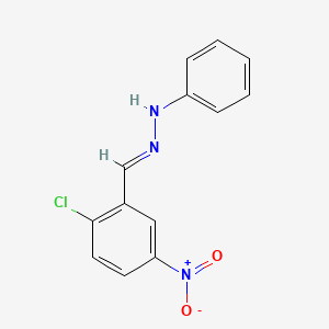 molecular formula C13H10ClN3O2 B2765866 (E)-1-[(2-chloro-5-nitrophenyl)methylidene]-2-phenylhydrazine CAS No. 59670-70-1