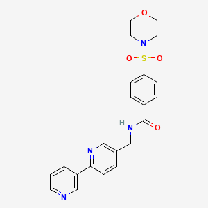 molecular formula C22H22N4O4S B2765880 N-([2,3'-bipyridin]-5-ylmethyl)-4-(morpholinosulfonyl)benzamide CAS No. 2034478-78-7