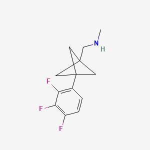 molecular formula C13H14F3N B2765882 N-Methyl-1-[3-(2,3,4-trifluorophenyl)-1-bicyclo[1.1.1]pentanyl]methanamine CAS No. 2287284-07-3