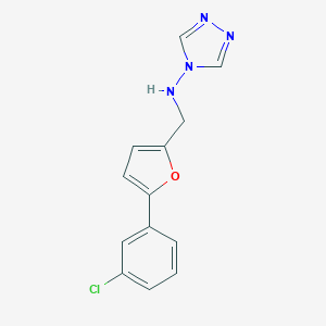 molecular formula C13H11ClN4O B276589 N-{[5-(3-chlorophenyl)furan-2-yl]methyl}-4H-1,2,4-triazol-4-amine 